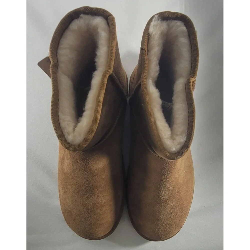 Bearpaw Shorty Women's Winter Boots In Demi Hickory Size 11 Medium Shearling